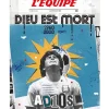 Affiche L'Equipe Maradona 50 X 70Cm