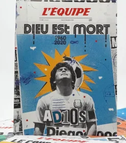 Affiche L'Equipe Maradona 50 X 70Cm