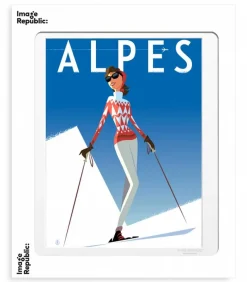 Affiche Monsieur Z Alpes Fille Rouge 56 X 76 Cm