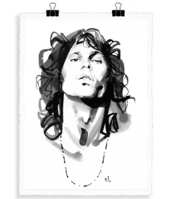 Affiche Portrait M7 Jim Morrison Noir&Blanc 56 X 76 Cm