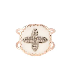 Bague Bowie N°2 Blanc Et Diamants