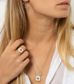 Bague Bowie N°2 Blanc Et Diamants