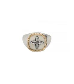 Bague Chevaliere Bowie Blanc Diamants