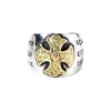 Bague Gold Cross En Argent Et Or