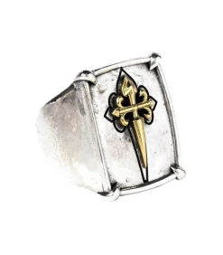 Bague New Cross En Argent Et Or