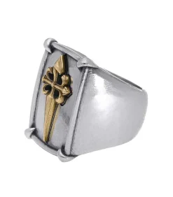 Bague New Cross En Argent Et Or