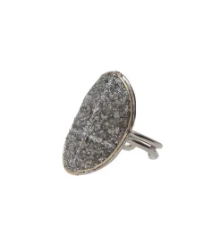Bague Stella Croix En Zirconium Gris