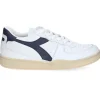 Baskets Homme Mi Low Used Blanc/Bleu Nuits
