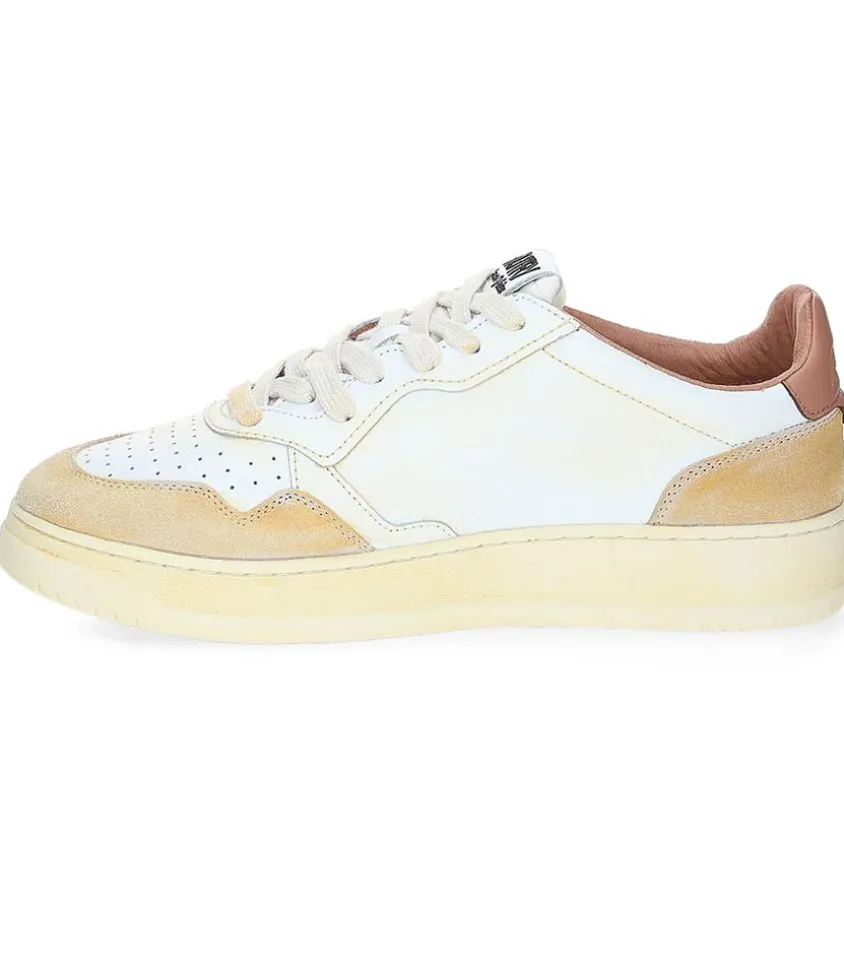 Baskets Homme Super Vintage Low Blanc Et Cafe