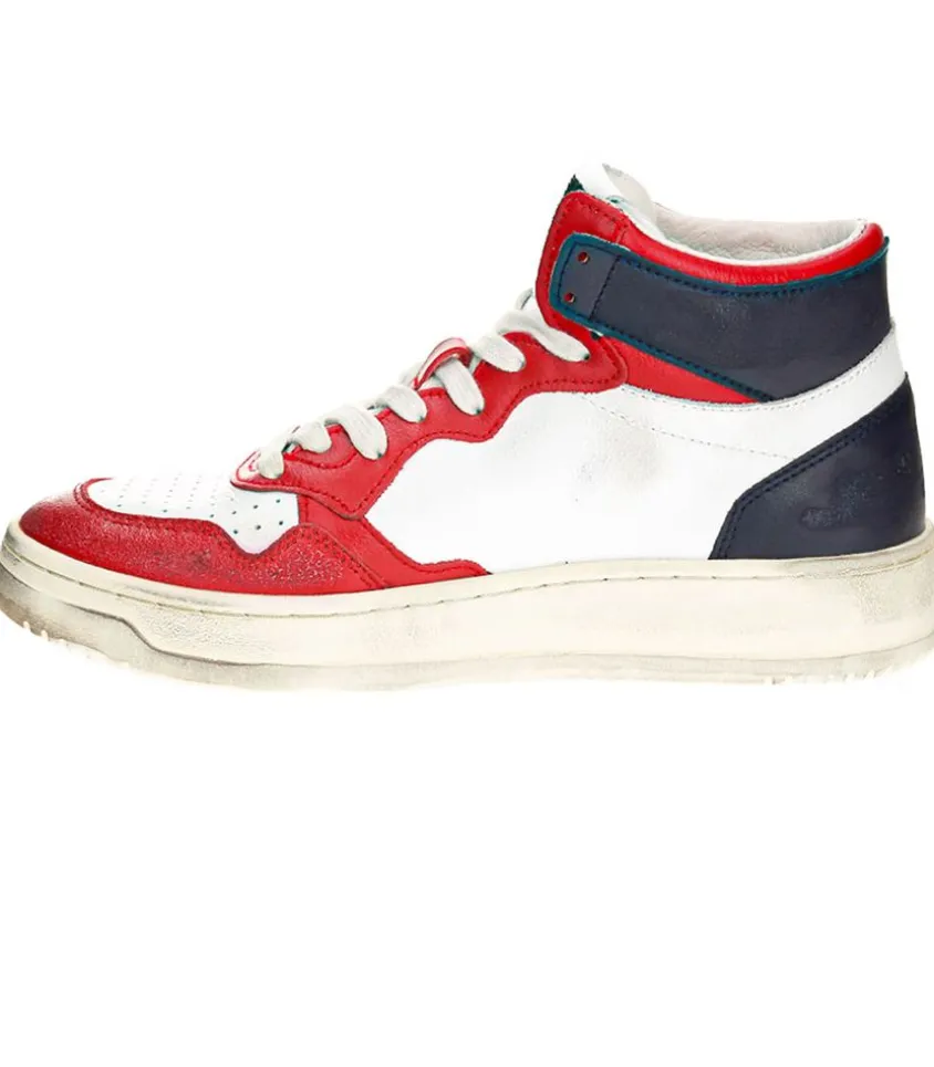 Baskets Medalist Super Vintage Blanc Rouge Bleu