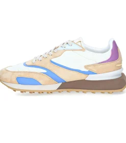 Baskets Rush Gr2 Low Nylon Cuir Suede Cream Avio