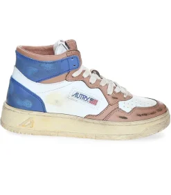 Baskets Super Vintage Mid Cafe Et Bleu