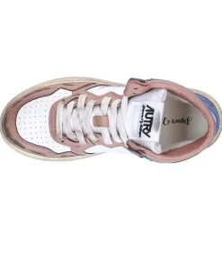 Baskets Super Vintage Mid Cafe Et Bleu