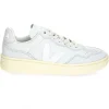 Baskets V-90 Leather Gravel White