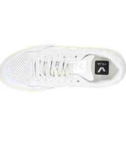 Baskets V-90 Leather Gravel White