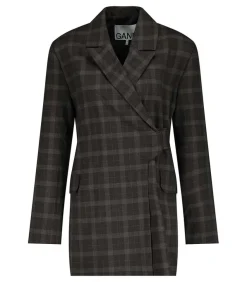 Blazer A Carreaux Marron