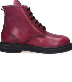 Boots A Lacets Ele Bordeaux