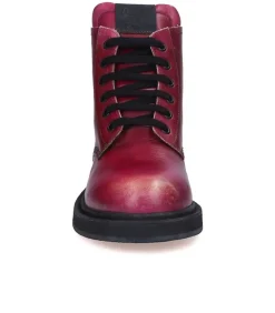 Boots A Lacets Ele Bordeaux