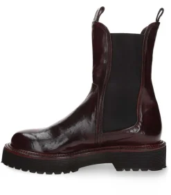 Boots Chelsea Monastero En Cuir Bordeaux
