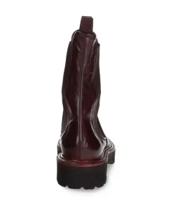 Boots Chelsea Monastero En Cuir Bordeaux