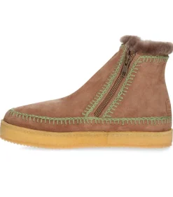 Boots Setsu Crochet Crepe Suede Camel/Khaki