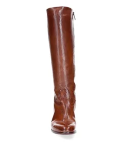 Bottes Hautes En Cuir Cognac