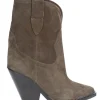 Bottines Veau Velours Leyane Khaki