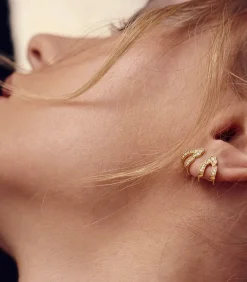 Boucle D'Oreille Metropolis Or Jaune Et Diamants