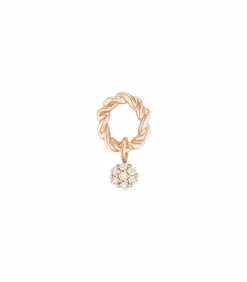 Boucle D'Oreille Puce Dunaway Or Rose Et Diamants