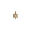 Boucle D'Oreille Stud Tortue Or Jaune Et Diamants