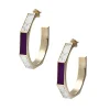 Boucles D'Oreilles A Design Octogonal Plum