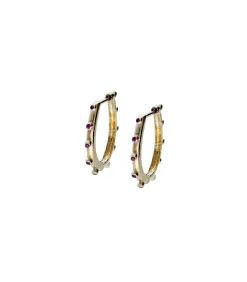 Boucles D'Oreilles Arva Or Et Rubis
