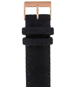 Bracelet De Montre Interchangeable Flanelle Noir/Or Rose