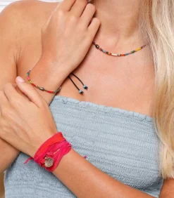 Bracelet En Soie A Nouer Et Charm Simplify En Bronze