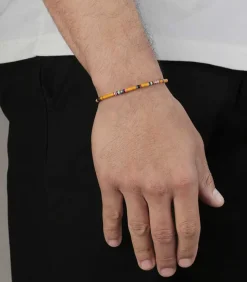 Bracelet Ghanian Mini En Perles Africaines Et Argent