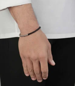 Bracelet Ingot A Perles De Pierres Et D'Argent