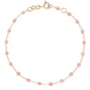Bracelet Or Rose Et Perles De Resine