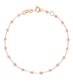Bracelet Or Rose Et Perles De Resine
