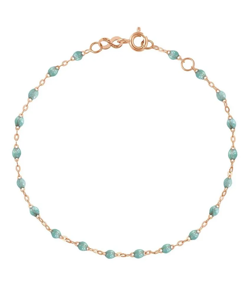 Bracelet Or Rose Et Perles De Resine