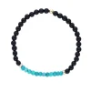 Bracelet Perles Onyx Et Turquoise