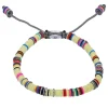 Bracelet Rainbow En Perles Africaines Et Argent