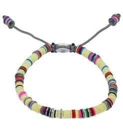 Bracelet Rainbow En Perles Africaines Et Argent