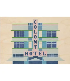 Carte Postale En Bois Miami Colony