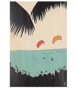 Carte Postale En Bois Ride Kite