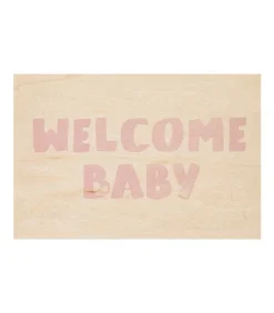 Carte Welcome Baby Rose
