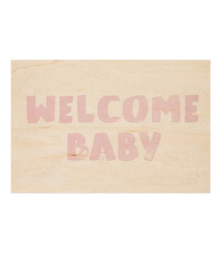 Carte Welcome Baby Rose