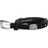 Ceinture En Cuir Suede Etoiles Noir X Jane De Boy