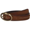 Ceinture En Cuir Suede Tressee Marron X Jane De Boy