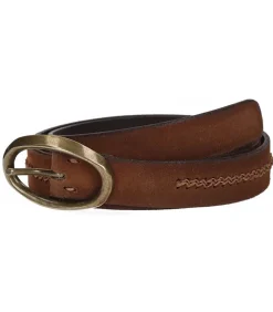 Ceinture En Cuir Suede Tressee Marron X Jane De Boy