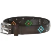 Ceinture En Cuir Tamponnee Perles Veleno X Jane De Boy
